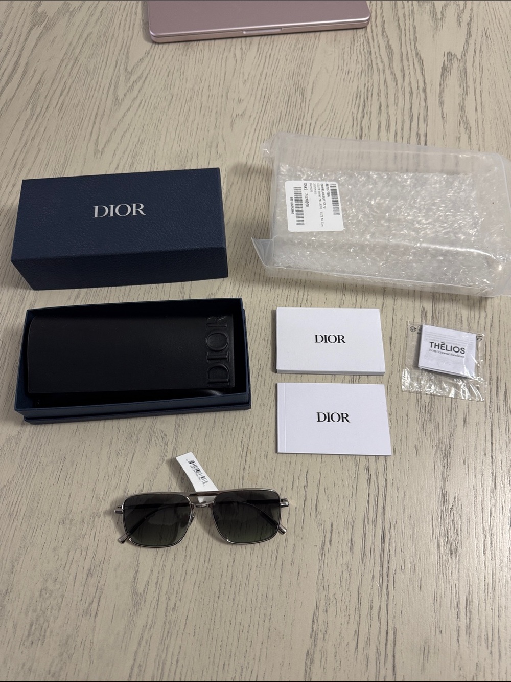 Dior Men’s Silver Frame Sunglasses with Black Gradient Lenses